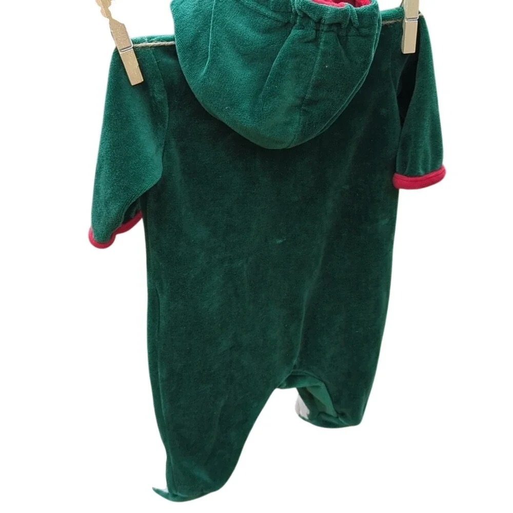 Baby's First Christmas Green Outfit with Bear Design‎ Newborn